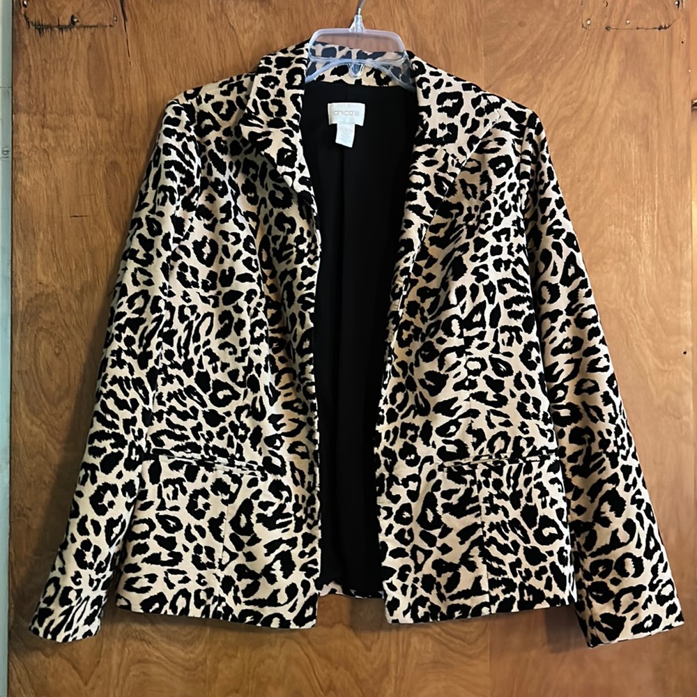 Chicos, leopard blazer